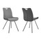 Armen Living Coronado Contemporary Dining Chair in Gray Powder Coated Finish and Pewter Fabric, PK2 LCCDSIPW - alternate 1